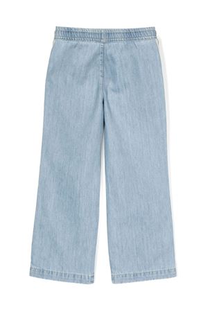 blue cotton trousers PALM ANGELS KIDS | PBYB003S24DEN0014545